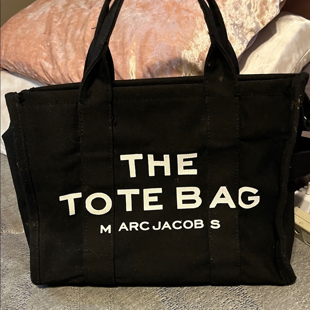 Marc Jacobs Black Canvas Tote Bag